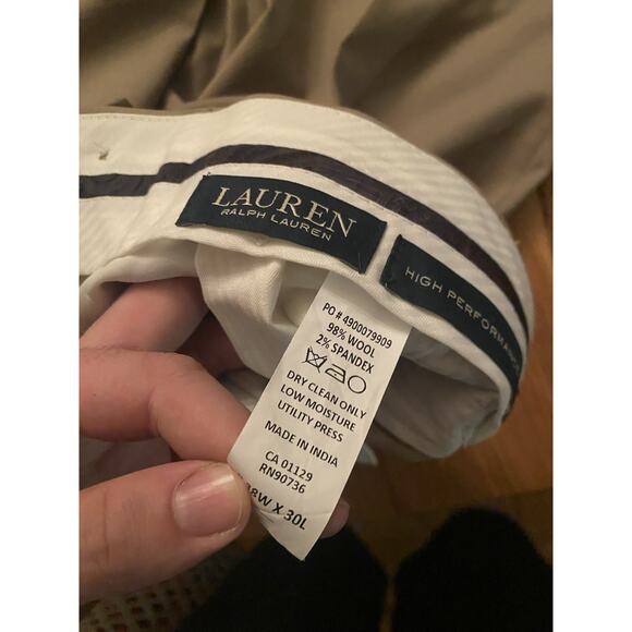Ralph Lauren High Performance Wool Pant 38x30 Straight Classic Career Slacks - Picture 2 of 7